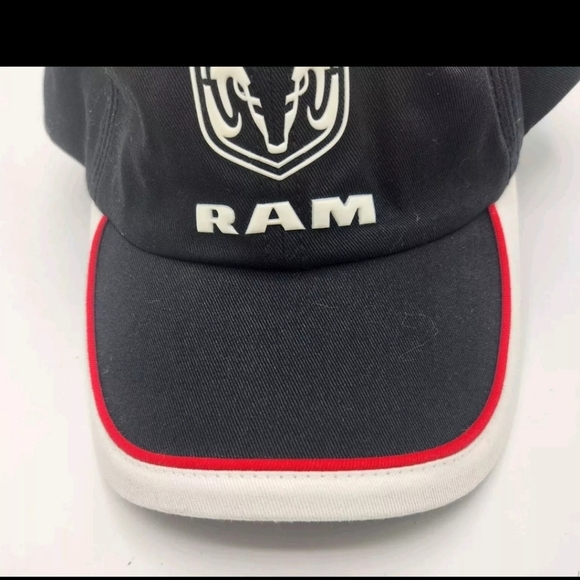 Dodge Ram Black Trucker Hat Cap Back Metal Clasp One Size New - Picture 2 of 6
